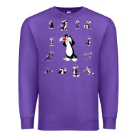 Purple sylvester cat Premium Sweatshirt - linhVisuals