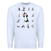 White sylvester cat Premium Sweatshirt - linhVisuals