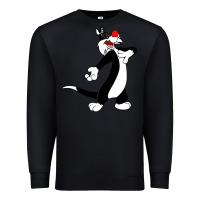 Black sylvester cat Premium Sweatshirt - linhVisuals