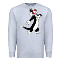 Heather Grey sylvester cat Premium Sweatshirt - linhVisuals