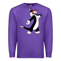 Purple sylvester cat Premium Sweatshirt - linhVisuals
