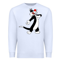 White sylvester cat Premium Sweatshirt - linhVisuals