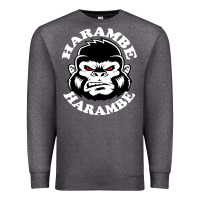 Charcoal Heather harambe Premium Sweatshirt - linhVisuals