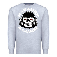 Heather Grey harambe Premium Sweatshirt - linhVisuals
