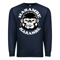 Navy harambe Premium Sweatshirt - linhVisuals