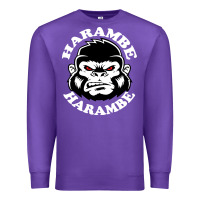 Purple harambe Premium Sweatshirt - linhVisuals