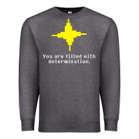 Charcoal Heather undertale   determination point Premium Sweatshirt - linhVisuals