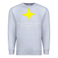 Heather Grey undertale   determination point Premium Sweatshirt - linhVisuals