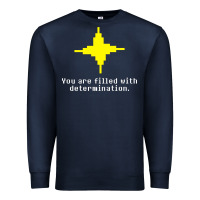Navy undertale   determination point Premium Sweatshirt - linhVisuals