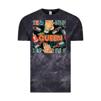 Cloud Black nail queen hand and polish with lights and leopard seamless pattern bb Vintage Tee - BundleAndBundleShop