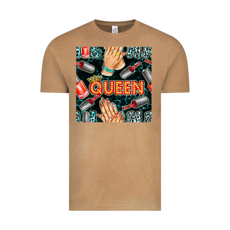 Nail Queen Hand And Polish With Lights And Leopard Seamless Pattern Bb Vintage Tee by BundleAndBundleShop | Teevron