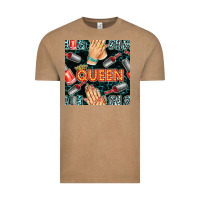 Vintage Coffee nail queen hand and polish with lights and leopard seamless pattern bb Vintage Tee - BundleAndBundleShop