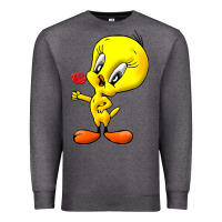 Charcoal Heather tweety Premium Sweatshirt - linhVisuals