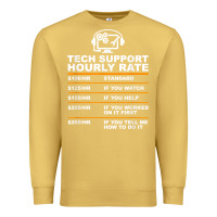 Antique Gold tech support hourly rate t shirt Premium Sweatshirt - linhVisuals