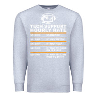 Heather Grey tech support hourly rate t shirt Premium Sweatshirt - linhVisuals