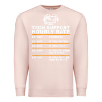 Pale Pink tech support hourly rate t shirt Premium Sweatshirt - linhVisuals