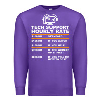 Purple tech support hourly rate t shirt Premium Sweatshirt - linhVisuals