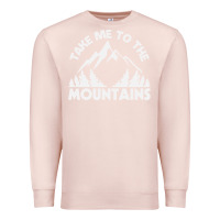 Pale Pink take me to the mountains nature lover Premium Sweatshirt - linhVisuals