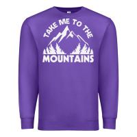 Purple take me to the mountains nature lover Premium Sweatshirt - linhVisuals