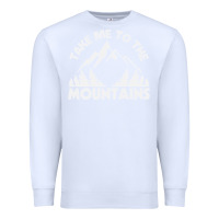 White take me to the mountains nature lover Premium Sweatshirt - linhVisuals