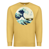 Antique Gold great wave Premium Sweatshirt - linhVisuals