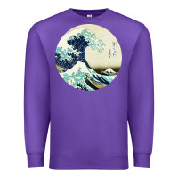 Purple great wave Premium Sweatshirt - linhVisuals
