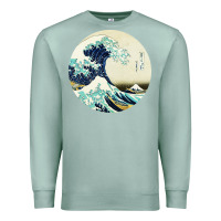 Seafoam great wave Premium Sweatshirt - linhVisuals