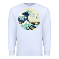 White great wave Premium Sweatshirt - linhVisuals