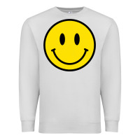 Dove Grey vintage retro happy smiley face 80's 90's aesthetic sweatshirt Premium Sweatshirt - linhVisuals