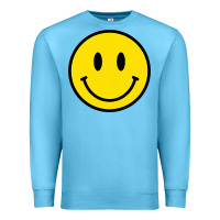 Ocean Blue vintage retro happy smiley face 80's 90's aesthetic sweatshirt Premium Sweatshirt - linhVisuals