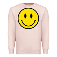 Pale Pink vintage retro happy smiley face 80's 90's aesthetic sweatshirt Premium Sweatshirt - linhVisuals