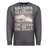 Charcoal Heather grandpa and grandson the legend t  shirtgrandpa and grandson the legen Premium Sweatshirt - linhVisuals