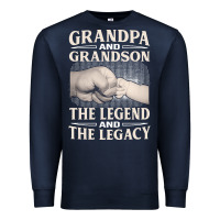 Navy grandpa and grandson the legend t  shirtgrandpa and grandson the legen Premium Sweatshirt - linhVisuals