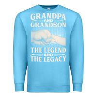 Ocean Blue grandpa and grandson the legend t  shirtgrandpa and grandson the legen Premium Sweatshirt - linhVisuals