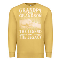Antique Gold grandpa and grandson the legend t  shirtgrandpa and grandson the legen Premium Sweatshirt - linhVisuals