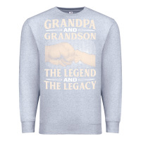 Heather Grey grandpa and grandson the legend t  shirtgrandpa and grandson the legen Premium Sweatshirt - linhVisuals