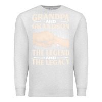 Oatmeal Heather grandpa and grandson the legend t  shirtgrandpa and grandson the legen Premium Sweatshirt - linhVisuals