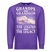 Purple grandpa and grandson the legend t  shirtgrandpa and grandson the legen Premium Sweatshirt - linhVisuals