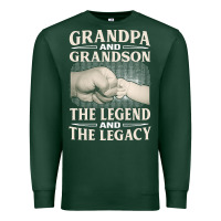 Sports Green grandpa and grandson the legend t  shirtgrandpa and grandson the legen Premium Sweatshirt - linhVisuals