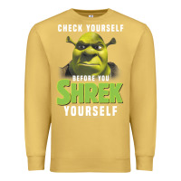Antique Gold sh.rek check yourself before you sh.rek yourself t shirt Premium Sweatshirt - linhVisuals