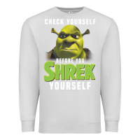 Dove Grey sh.rek check yourself before you sh.rek yourself t shirt Premium Sweatshirt - linhVisuals