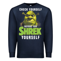 Navy sh.rek check yourself before you sh.rek yourself t shirt Premium Sweatshirt - linhVisuals
