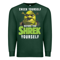 Sports Green sh.rek check yourself before you sh.rek yourself t shirt Premium Sweatshirt - linhVisuals