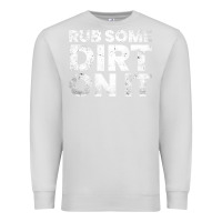 Dove Grey vintage funny shirts for men, rub some dirt on it long sleeve t shirt Premium Sweatshirt - linhVisuals