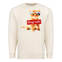 Sandshell hug life kitty cat Premium Sweatshirt - linhVisuals