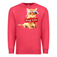 Cardinal hug life kitty cat Premium Sweatshirt - linhVisuals