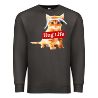 Smoke hug life kitty cat Premium Sweatshirt - linhVisuals