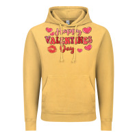 Vintage Mustard happy valentine's day Vintage Hoodie - LillyAllenDesigns