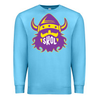 Ocean Blue skol nordic viking helmet shirt Premium Sweatshirt - linhVisuals