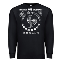 Black sriracha official hot chili sauce men's graphic Premium Sweatshirt - linhVisuals
